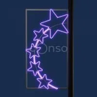 Новогодняя светодиодная консоль «Пять фиолетовых звёзд»