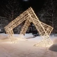 Новогодний тоннель «Ромбы» 3D
