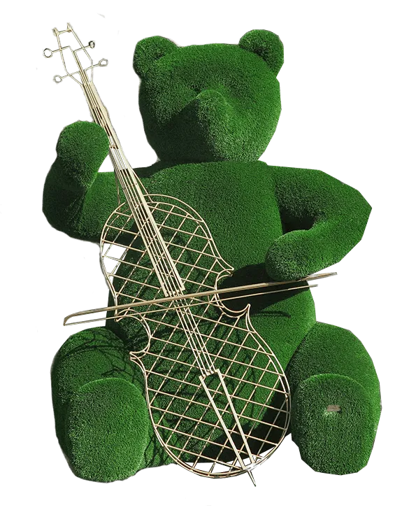 Топиарная фигура Медведь с виолончелью